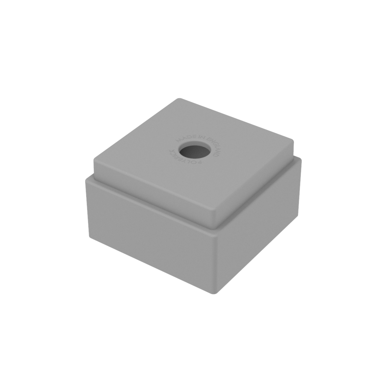 Grauer einzelner PolyBrick Kunststoff-Baustein